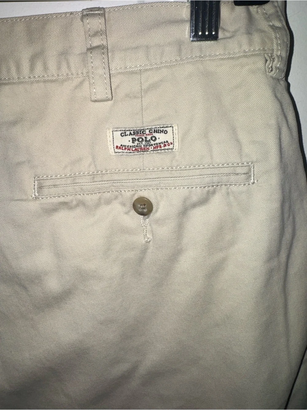 Polo Ralph Lauren Tyler Pleated Beige Chino Shorts Size 35